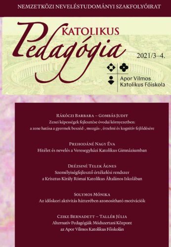 Katolikus Pedagógia Folyóirat 2021. 2. lapszám