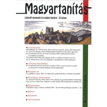 Magyartanítás irodalmi folyóirat 2017 1/2